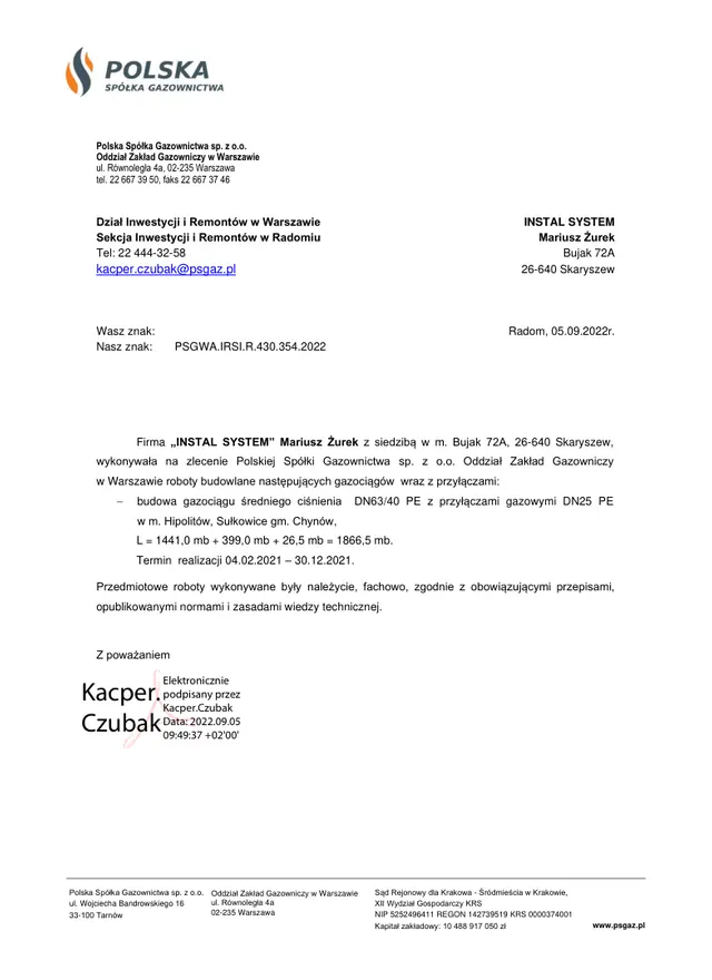 Podgląd pierwszej strony referencji: Hipolitów, gm. Chynów