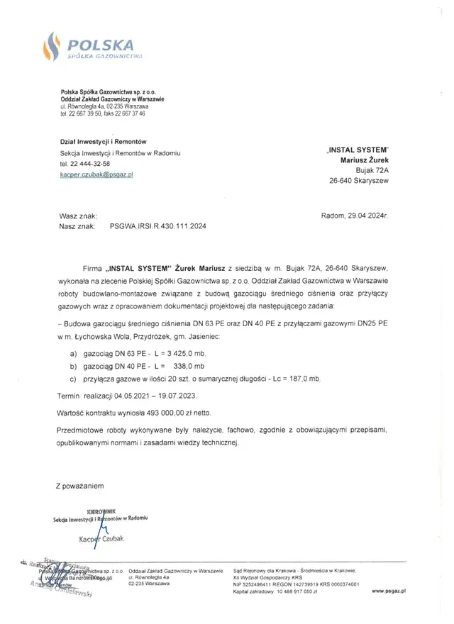 Podgląd pierwszej strony referencji: Przydróżek